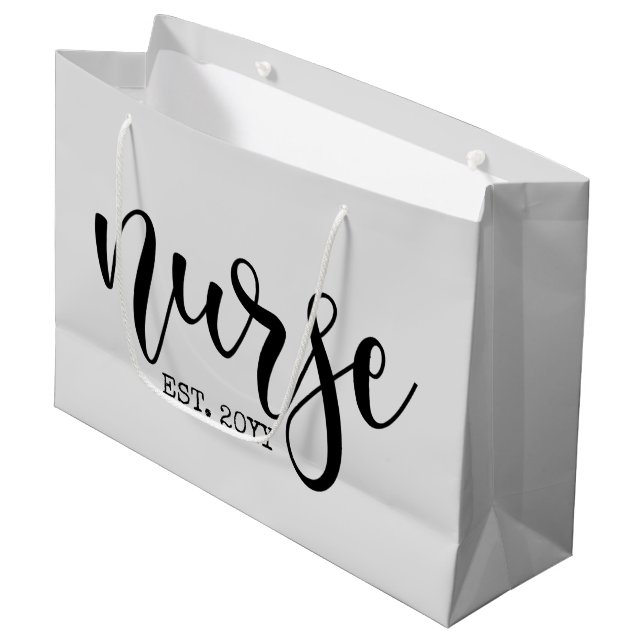 Bolsa De Regalo Grande Enfermera del año Personalizado Est Enfermera estu (Angulo Anverso)