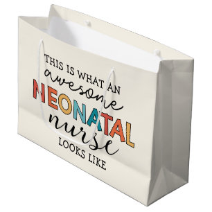 Bolsa De Regalo Grande Enfermera neonatal divertida y asombrosa apreciaci