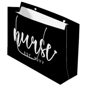 Bolsa De Regalo Grande Enfermera personalizado de Typografía Ésa Enfermer
