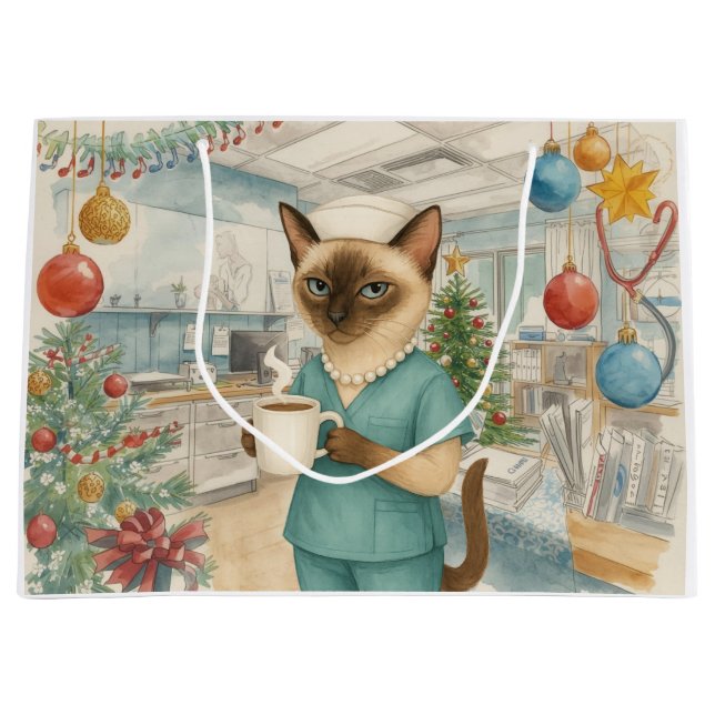 Bolsa De Regalo Grande Enfermeras Navidades con bolsita de regalo grande  (Anverso)