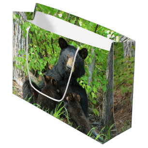 Bolsa De Regalo Grande Enfermería Oso Negro y Cubos Gemelos