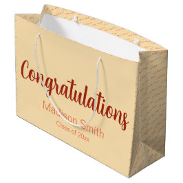 Bolsa De Regalo Grande Enhorabuena Clase de Graduado de Coral de 20xx Pea