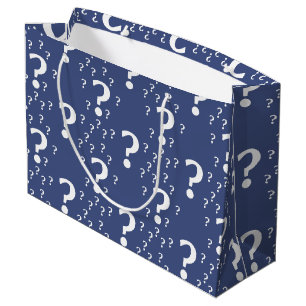 Bolsa De Regalo Grande enigma de enigma de interrogación misterioso azul