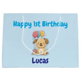 Bolsa De Regalo Grande Envoltura de regalo personalizada Feliz 1er cumple