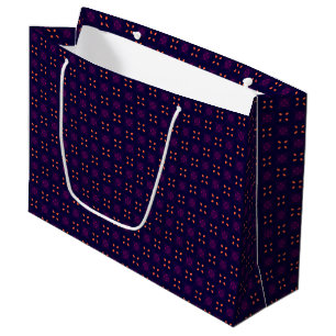 Bolsa De Regalo Grande Equipo Deportivo Escolar Morado y Naranja