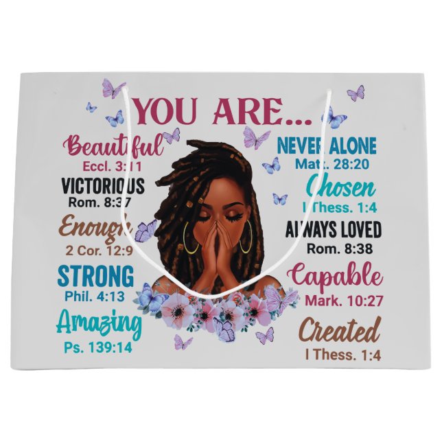Bolsa De Regalo Grande Eres africana Melanin Black Woman SIsta (Anverso)