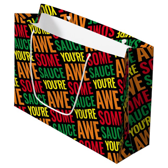 Bolsa De Regalo Grande ¡Eres Awesomesauce! Día Mundial del Cumplimiento (Angulo Anverso)