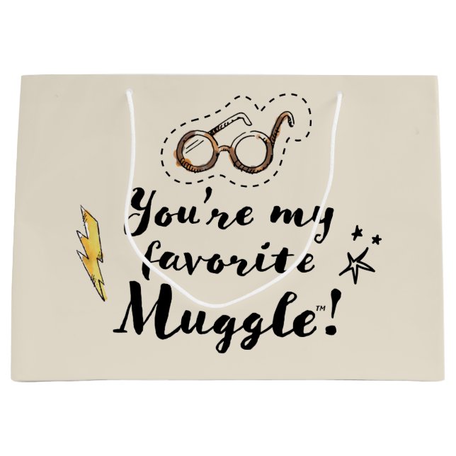 Bolsa De Regalo Grande Eres mi favorito Muggle™ (Anverso)
