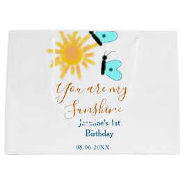 Bolsa De Regalo Grande Eres mi naranja amarillo sol azul mariposa