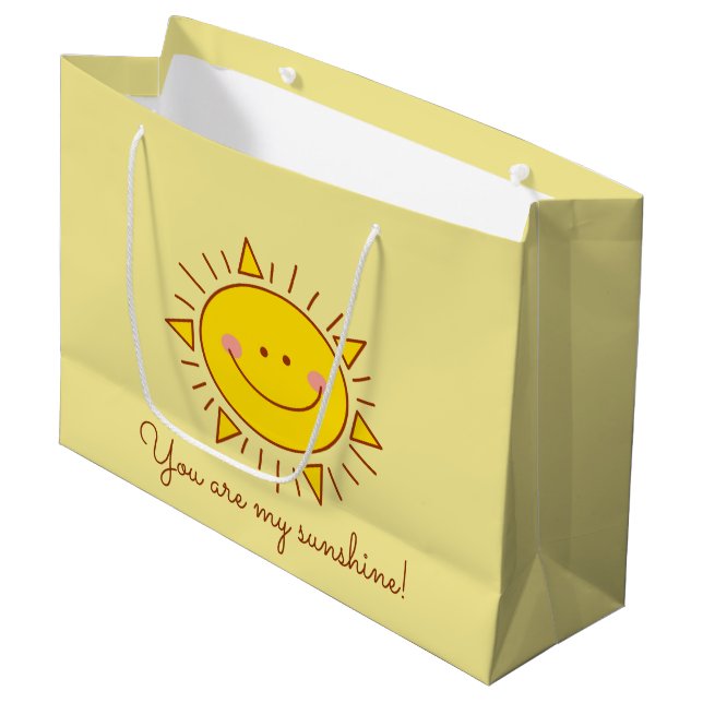 Bolsa De Regalo Grande Eres Mi Sunshine Feliz Día Alegre (Angulo Anverso)
