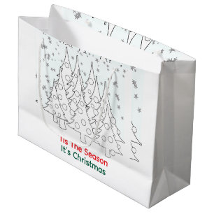Bolsa De Regalo Grande Es La Temporada Es Árboles de Navidad