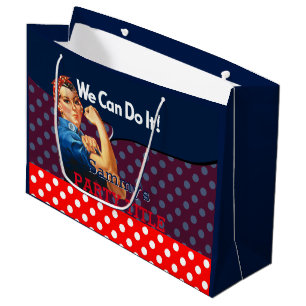 Bolsa De Regalo Grande Es tu Personalizado Rosie Fiesta la que personaliz