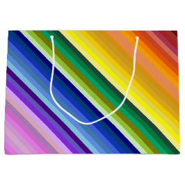 Bolsa De Regalo Grande Es un patrón de rayas multicolor, Fiesta arcoiris
