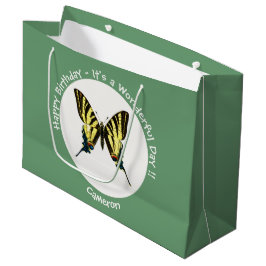 Bolsa De Regalo Grande Es una escarpada fiesta de cumpleaños de mariposas