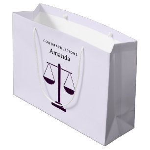 Bolsa De Regalo Grande Escalas de Justicia Servicios Legales Símbolo de G