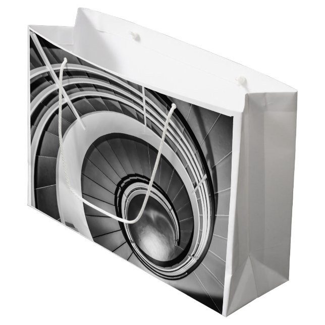 Bolsa De Regalo Grande Escalera circular BW (Angulo Anverso)