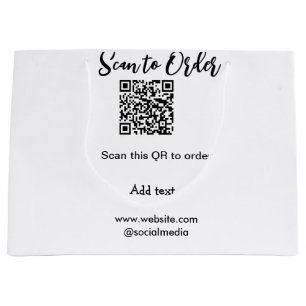 Bolsa De Regalo Grande Escanear para ordenar escanear código QR añadir si