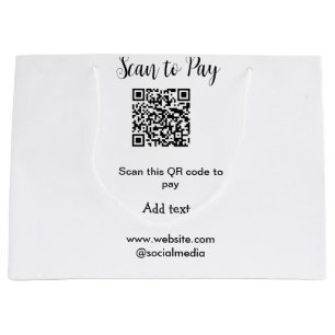 Bolsa De Regalo Grande Escanear para pagar escanear código QR agregar det