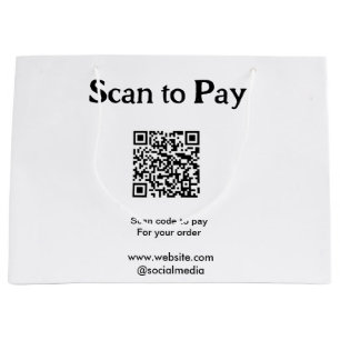 Bolsa De Regalo Grande Escanear para pagar por código QR de pedido añadir