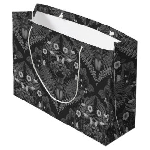 Bolsa De Regalo Grande Escarabajos y helechos de estribor, en blanco y ne