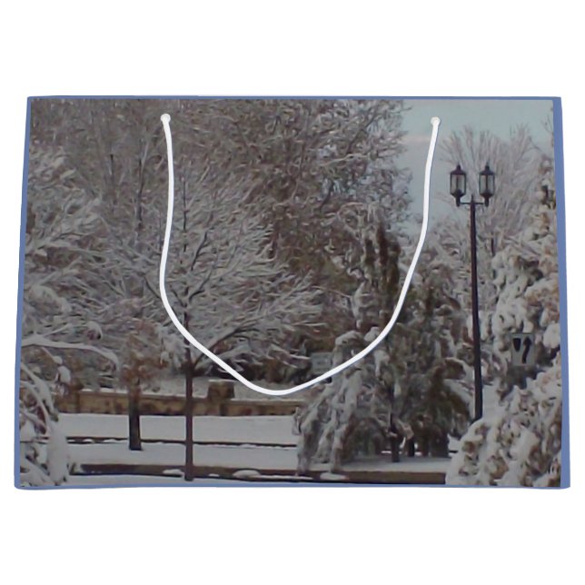 Bolsa De Regalo Grande Escena del invierno (Anverso)