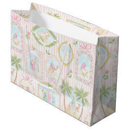 Bolsa De Regalo Grande Escenas de Nacimientos Pastel con Rayas