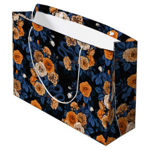 Bolsa De Regalo Grande Escondido en los rosas, naranja y azul