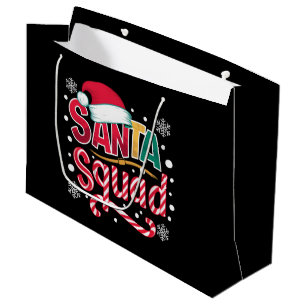 Bolsa De Regalo Grande Escuadrón de Santa Equipo de Navidad Equipo Famili