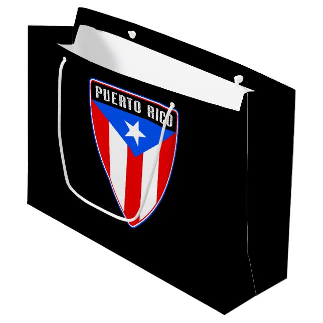 Bolsa De Regalo Grande Escudo de Puerto Rico (Angulo Anverso)