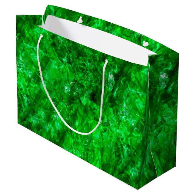 Bolsa De Regalo Grande Esmeralda cruda (Angulo reverso)