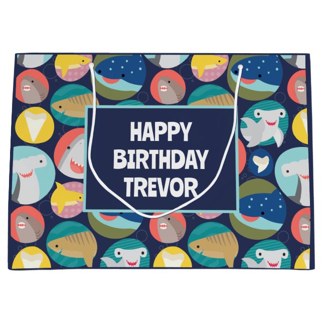 Bolsa De Regalo Grande Especie de tiburón mate (Anverso)