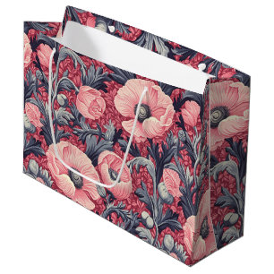 Bolsa De Regalo Grande Espectáculos rosados vintage Floral