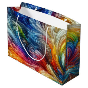 Bolsa De Regalo Grande Espectro de remolino abstracto contemporáneo