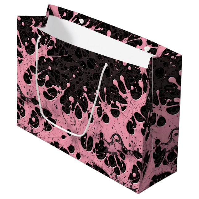Bolsa De Regalo Grande Esplash de pintura rosa gótica grunge (Angulo Anverso)