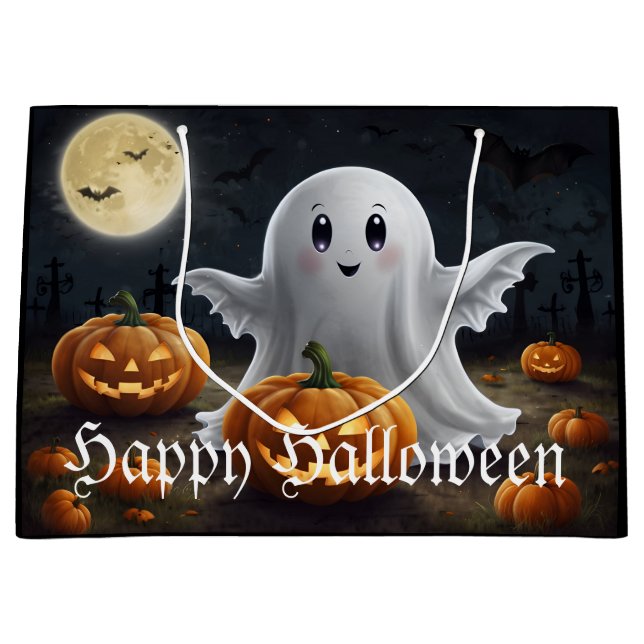 Bolsa De Regalo Grande Espléndido destino: Ghostly Halloween Fun (Anverso)