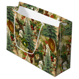 Bolsa De Regalo Grande Esplendor Victoriano de Navidad