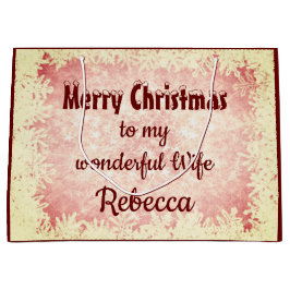 Bolsa De Regalo Grande Esposa navideña personalizada