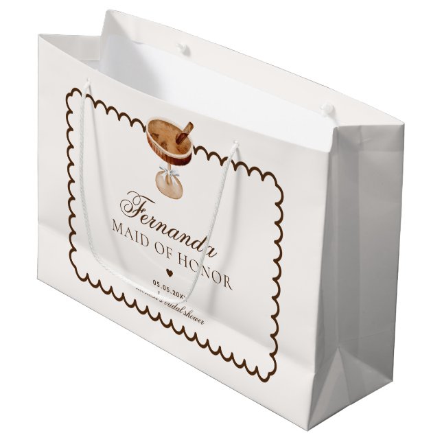 Bolsa De Regalo Grande Espresso Martini Café doncella de honor gracias (Angulo Anverso)