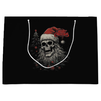 Bolsa De Regalo Grande Esqueleto Calavera Divertida Feliz Navidad Santa C