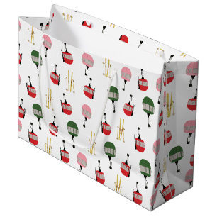 Bolsa De Regalo Grande Esquí Retro Blanco Lift Gondola