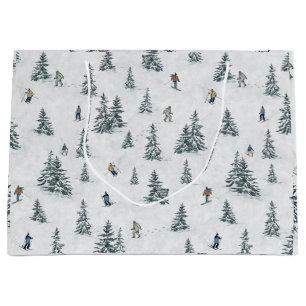 Bolsa De Regalo Grande Esquíes alpinos y yetis ocultos - Esquí cuesta aba