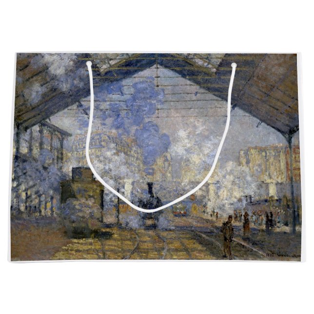 Bolsa De Regalo Grande Estación de Saint-Lazare, Monet (Anverso)