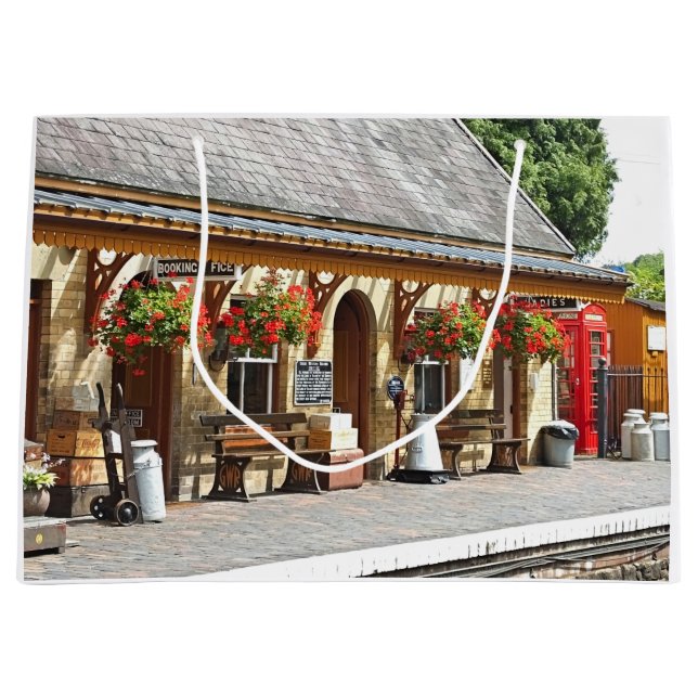 BOLSA DE REGALO GRANDE ESTACIÓN DE TREN ANTIGUA (Anverso)