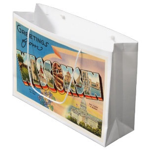 Bolsa De Regalo Grande Estado del recuerdo viejo del viaje del vintage de