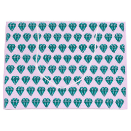 Bolsa De Regalo Grande Estallido de diamantes rosados