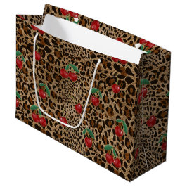 Bolsa De Regalo Grande Estampado de Animal Leopardo Guepardo con Patrón d