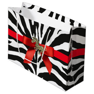 Bolsa De Regalo Grande Estampado de Cebra