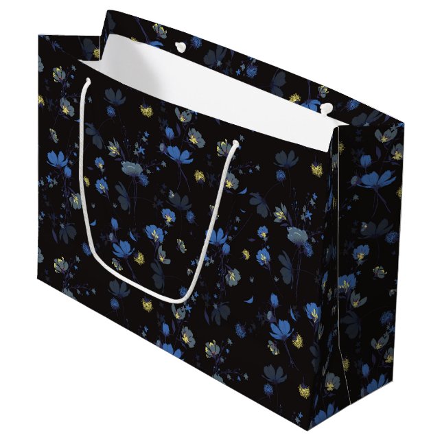 Bolsa De Regalo Grande Estampado de flores soplado viento (Angulo Anverso)