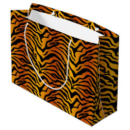 Bolsa De Regalo Grande Estampado de rayas de tigre