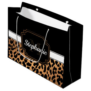 Bolsa De Regalo Grande Estampado leopardo lindo